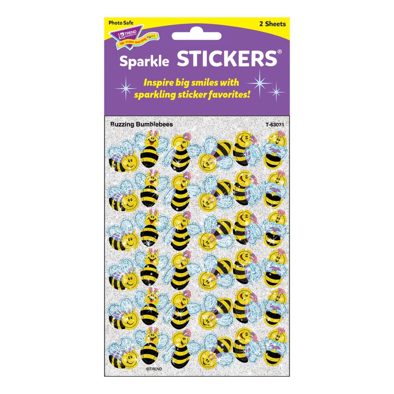 Trend Enterprises Trend, Inc. Buzzing Bumblebees Sparkle Stickers, 72 CT - Image 3